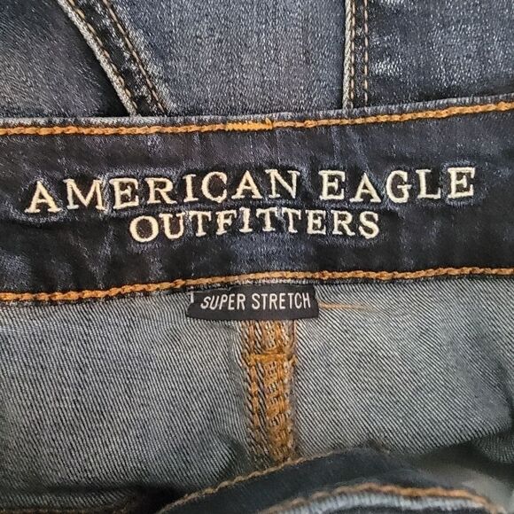 American Eagle AEO super stretch hi-rise shortie denim jean shorts 2 - Picture 4 of 6